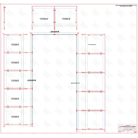 ES GLASS PANEL 3 boki dł. 5022 mm 2499 mm 5287 mm wys.1100 mm