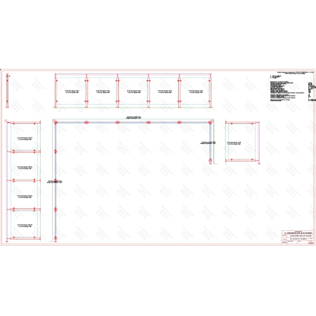 ES GLASS PANEL 3 boki dł. 3763 mm 5012 mm 1263 mm wys.1100 mm