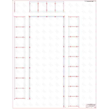 ES GLASS PANEL 3 boki dł. 8454 mm 3551 mm 9259 mm wys.1100 mm