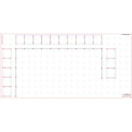 ES GLASS PANEL 3 boki dł. 5349 mm 9675 mm 3307 mm wys.1100 mm