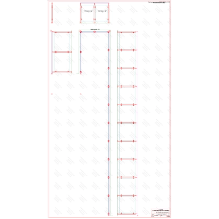 ES GLASS PANEL 3 boki dł. 2214 mm 1553 mm 9880 mm wys.1100 mm