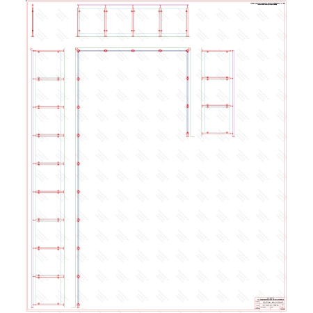 ES GLASS PANEL 3 boki dł. 8656 mm 3754 mm 2852 mm wys.1100 mm