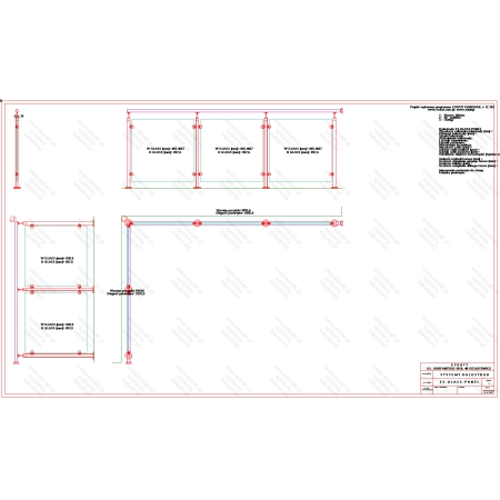 ES GLASS PANEL 2 boki dł. 1877 mm 2898 mm wys.1100 mm