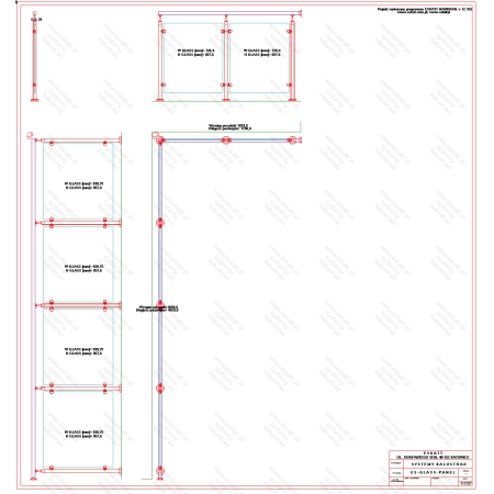 ES GLASS PANEL 2 boki dł. 4111 mm 1672 mm wys.1100 mm
