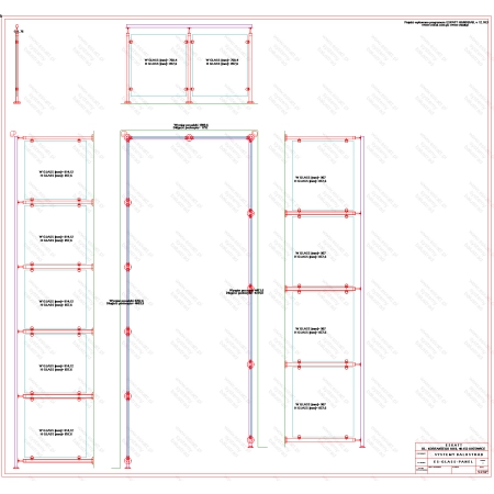 ES GLASS PANEL 3 boki dł. 4545 mm 1752 mm 4256 mm wys.1100 mm