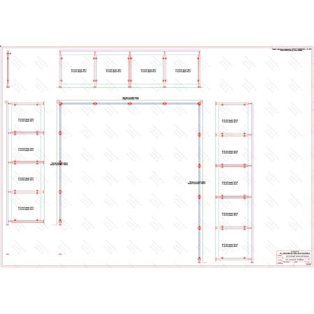 ES GLASS PANEL 3 boki dł. 3522 mm 4158 mm 4639 mm wys.1100 mm