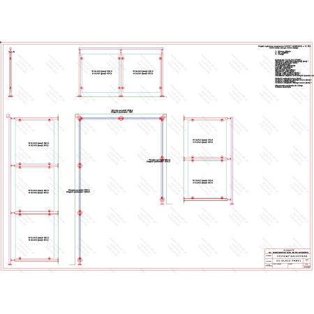 ES GLASS PANEL 3 boki dł. 3205 mm 1881 mm 1854 mm wys.1100 mm