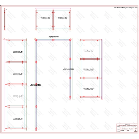 ES GLASS PANEL 3 boki dł. 4412 mm 1721 mm 2858 mm wys.1100 mm
