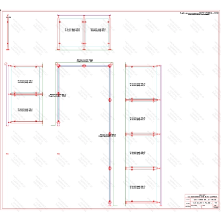 ES GLASS PANEL 3 boki dł. 1768 mm 1607 mm 4213 mm wys.1100 mm