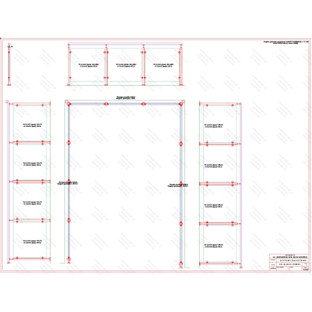 ES GLASS PANEL 3 boki dł. 4067 mm 2946 mm 4185 mm wys.1100 mm
