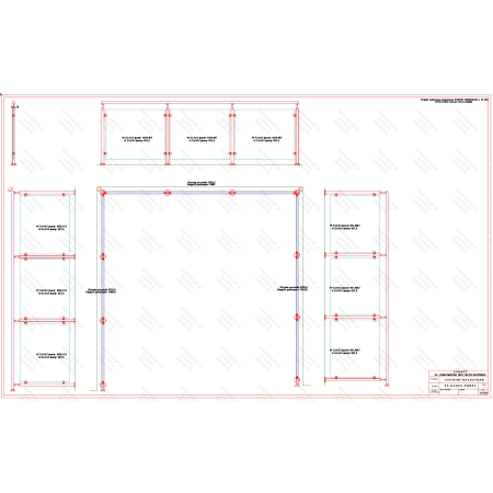 ES GLASS PANEL 3 boki dł. 3362 mm 3405 mm 3276 mm wys.1100 mm