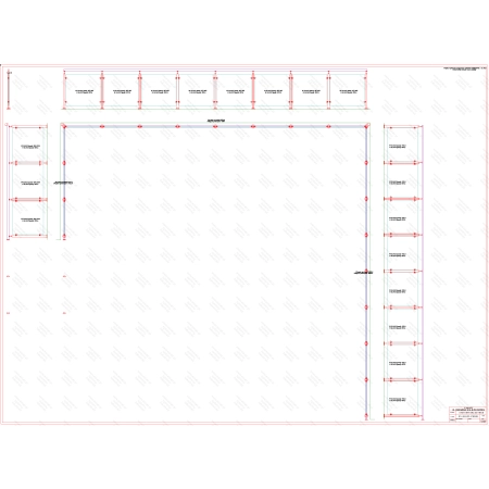 ES GLASS PANEL 3 boki dł. 3074 mm 8397 mm 8036 mm wys.1100 mm
