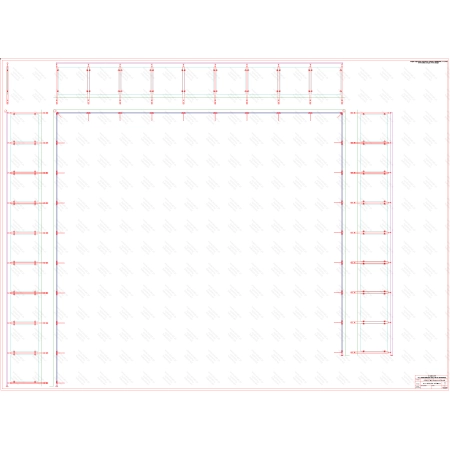 ES GLASS PANEL 3 boki dł. 8522 mm 9002 mm 7560 mm wys.1100 mm