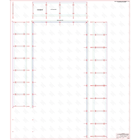 ES GLASS PANEL 3 boki dł. 6629 mm 4262 mm 8973 mm wys.1100 mm
