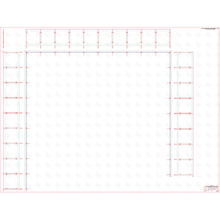 ES GLASS PANEL 3 boki dł. 9336 mm 9817 mm 8375 mm wys.1100 mm