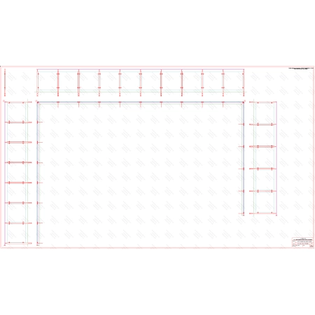 ES GLASS PANEL 3 boki dł. 6752 mm 9851 mm 5333 mm wys.1100 mm