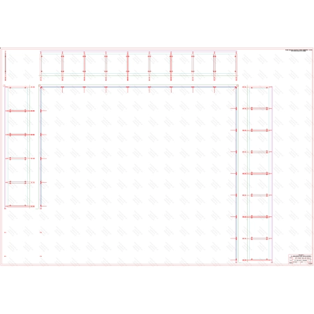 ES GLASS PANEL 3 boki dł. 5241 mm 8569 mm 7585 mm wys.1100 mm