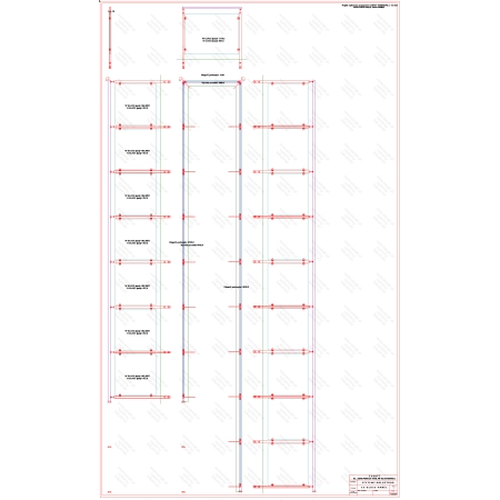 ES GLASS PANEL 3 boki dł. 6686 mm 1243 mm 8572 mm wys.1100 mm