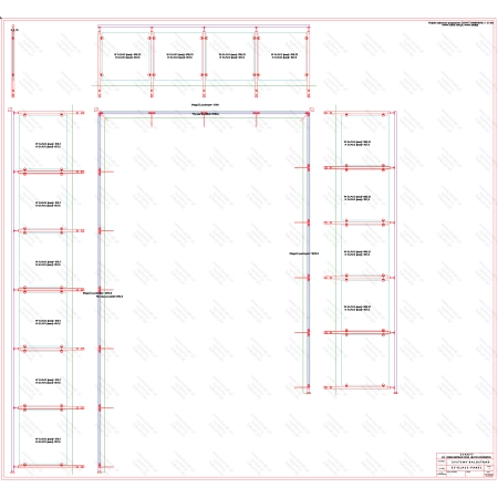 ES GLASS PANEL 3 boki dł. 6385 mm 3789 mm 4966 mm wys.1100 mm