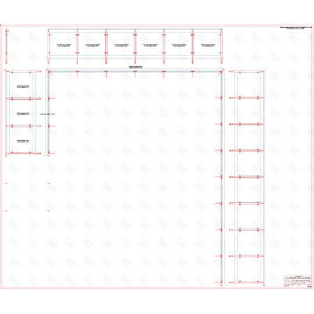 ES GLASS PANEL 3 boki dł. 3049 mm 6378 mm 7783 mm wys.1100 mm