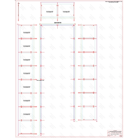 ES GLASS PANEL 3 boki dł. 7550 mm 2335 mm 6588 mm wys.1100 mm