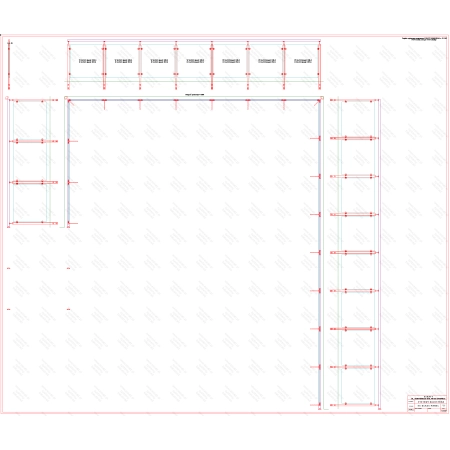 ES GLASS PANEL 3 boki dł. 3258 mm 6586 mm 7992 mm wys.1100 mm