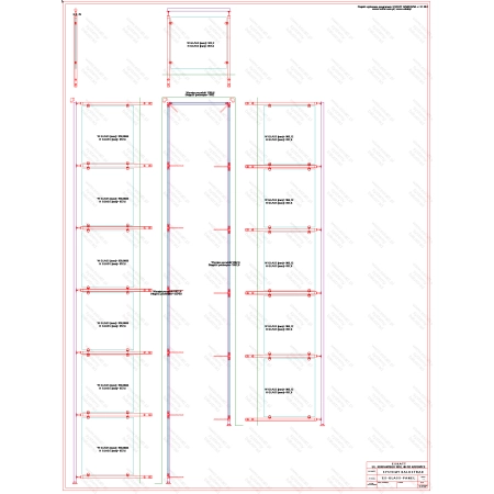 ES GLASS PANEL 3 boki dł. 6266 mm 1052 mm 5305 mm wys.1100 mm