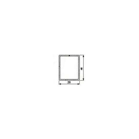 Profil 40x20x2  mm ze stali nierdzewnej AISI 304, 3 mb, Satyna