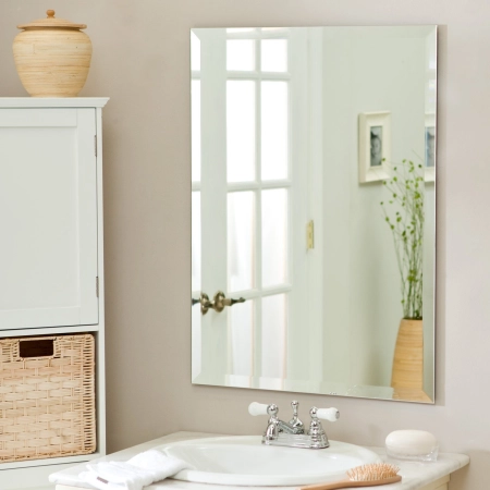 Lustro łazienkowe srebrne prostokąt 80x60 cm, grubość 5mm