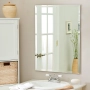 Lustro łazienkowe srebrne prostokąt 80x60 cm, grubość 5mm